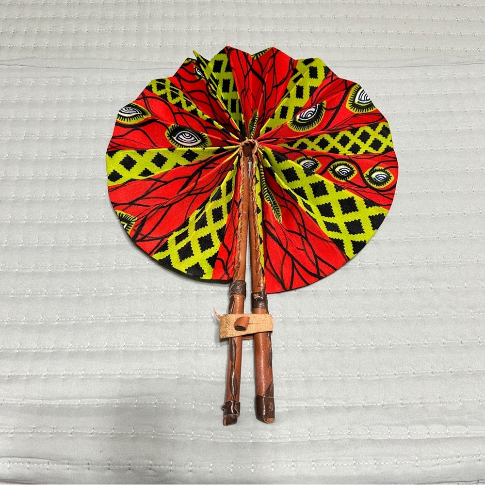 Vibrant Handmade African Handheld Fan